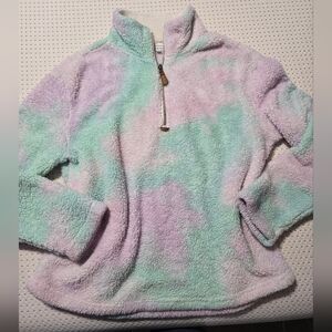Pastel Tie-Dye Sherpa Pullover